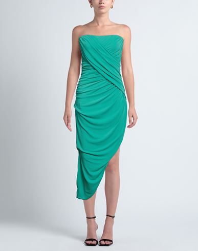 Woman Mini dress Green Size 10 Polyester, Elastane