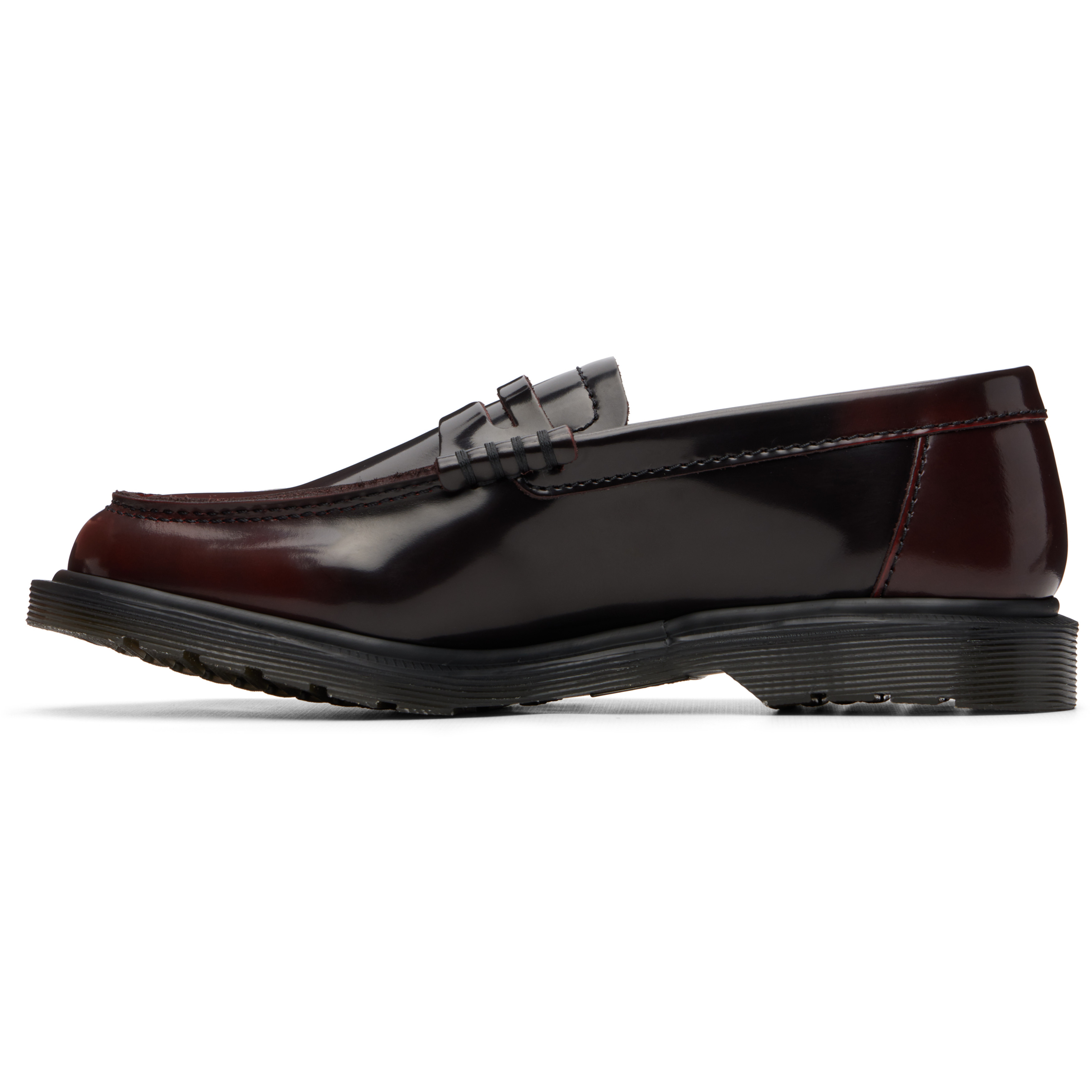 Burgundy Mayfare Rub Off Leather Penny Loafers