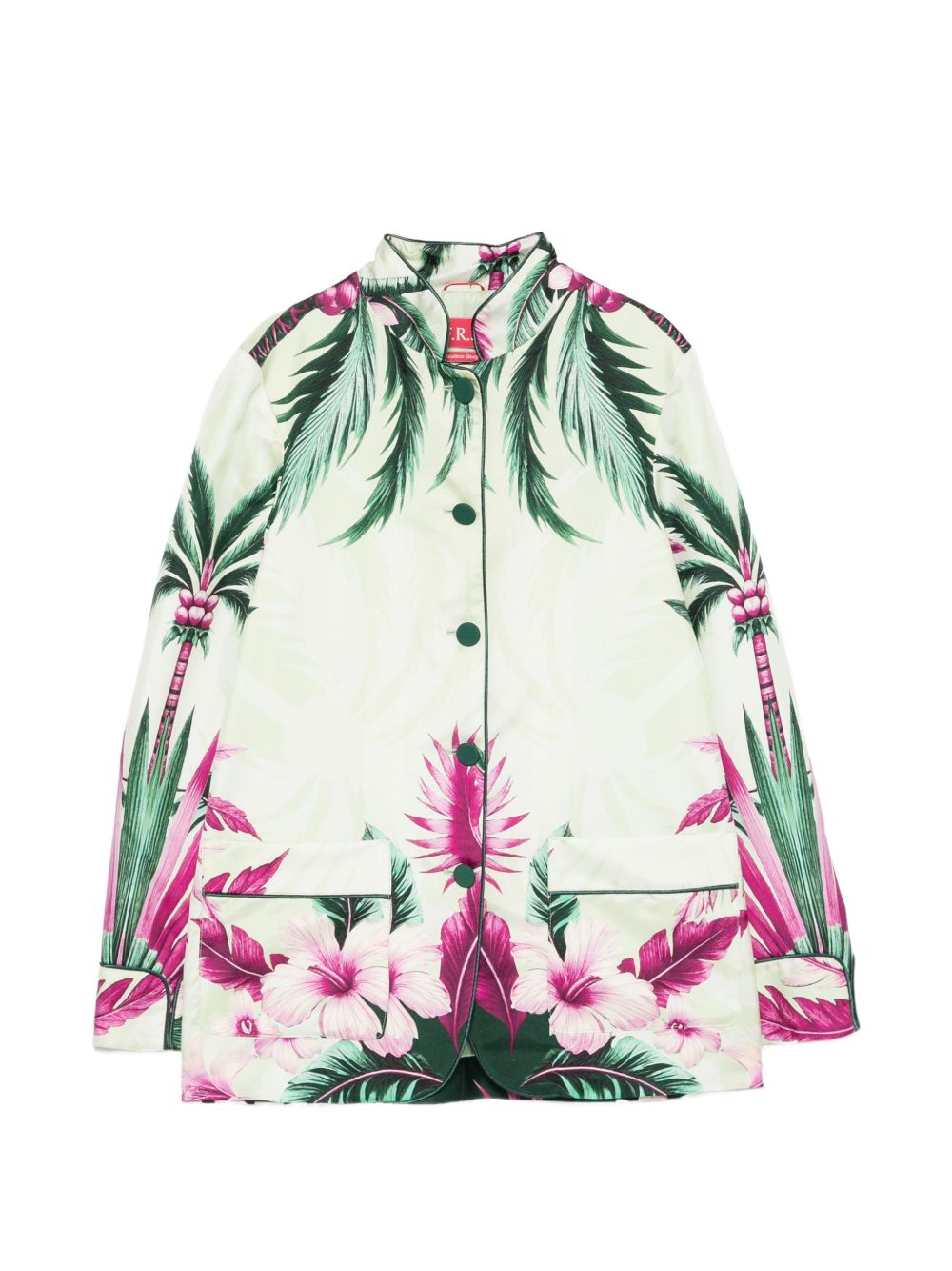 Printed silk jacket