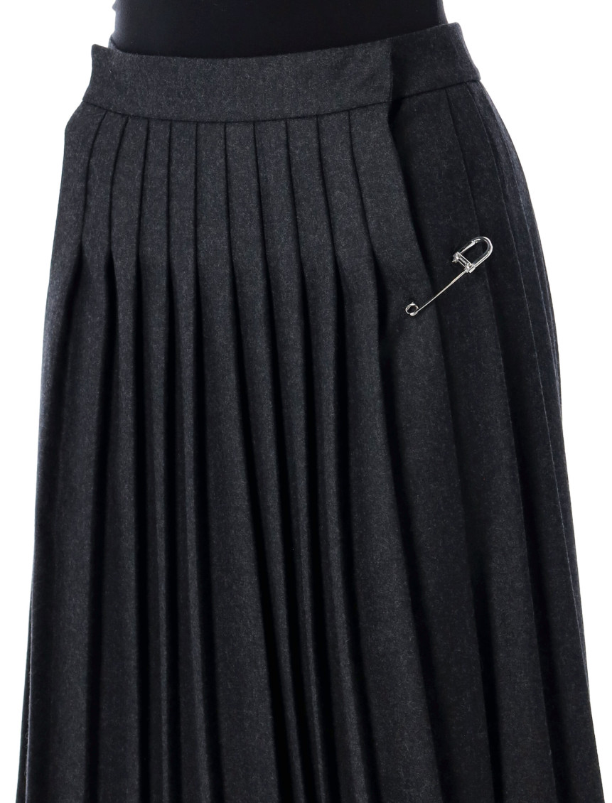 Flannel Pleated Skirt