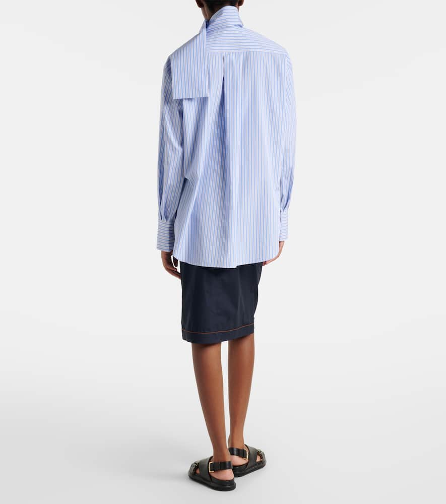 Cotton midi skirt
