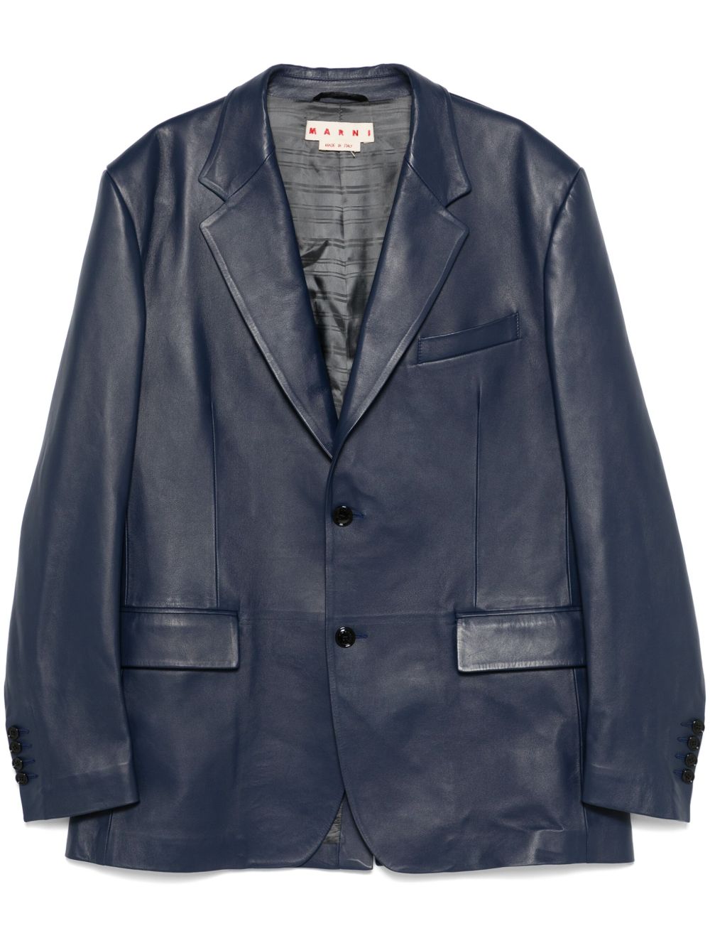 Leather blazer - Blue