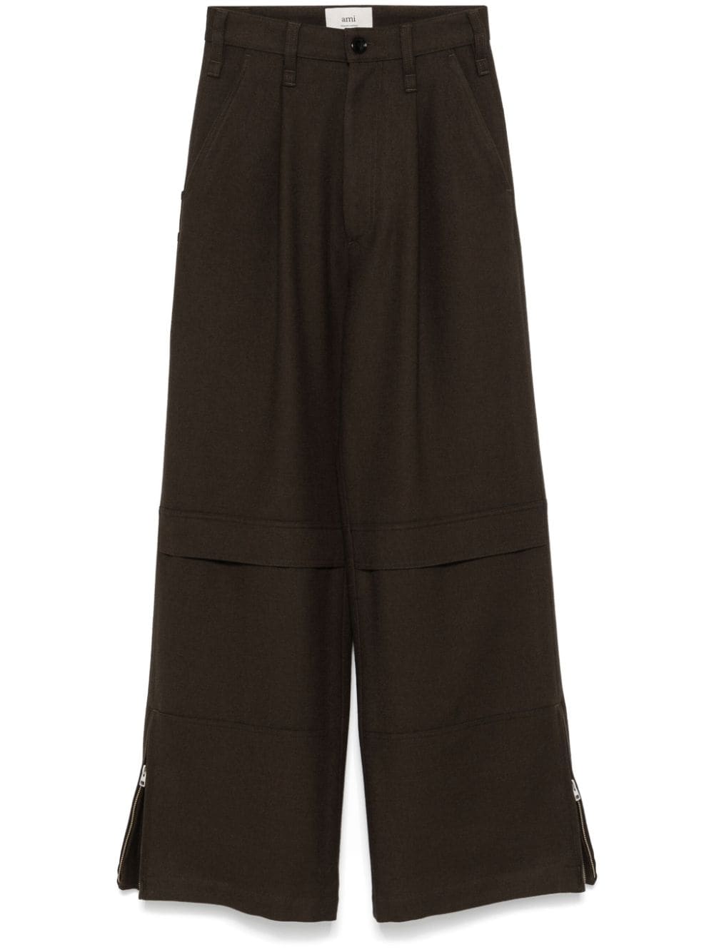 Wide-leg trousers - Brown