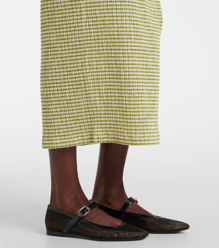 Gingham midi skirt