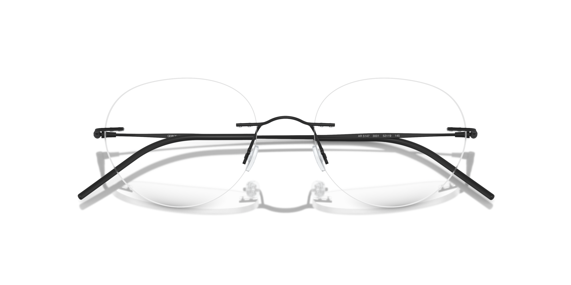 Giorgio Armani Man Giorgio Armani AR5147 3001 Optical frames Metal Black Transparent Pantos Norma
