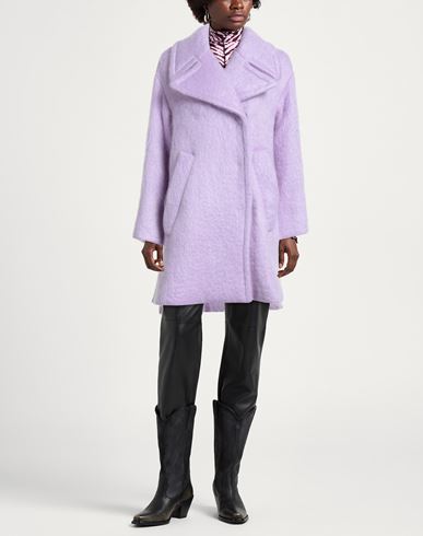 Woman Coat Lilac Size 2 Mohair wool, Wool, Polyamide