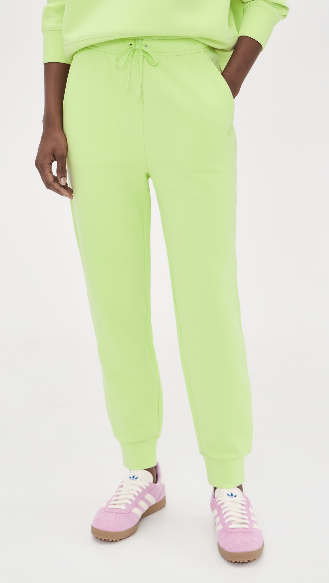 Women's Cotton Jersey Sweatpants Lime Green