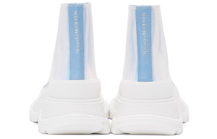(WMNS) Silver Holographic Tread Slick Platform High Sneakers 'White Multi'