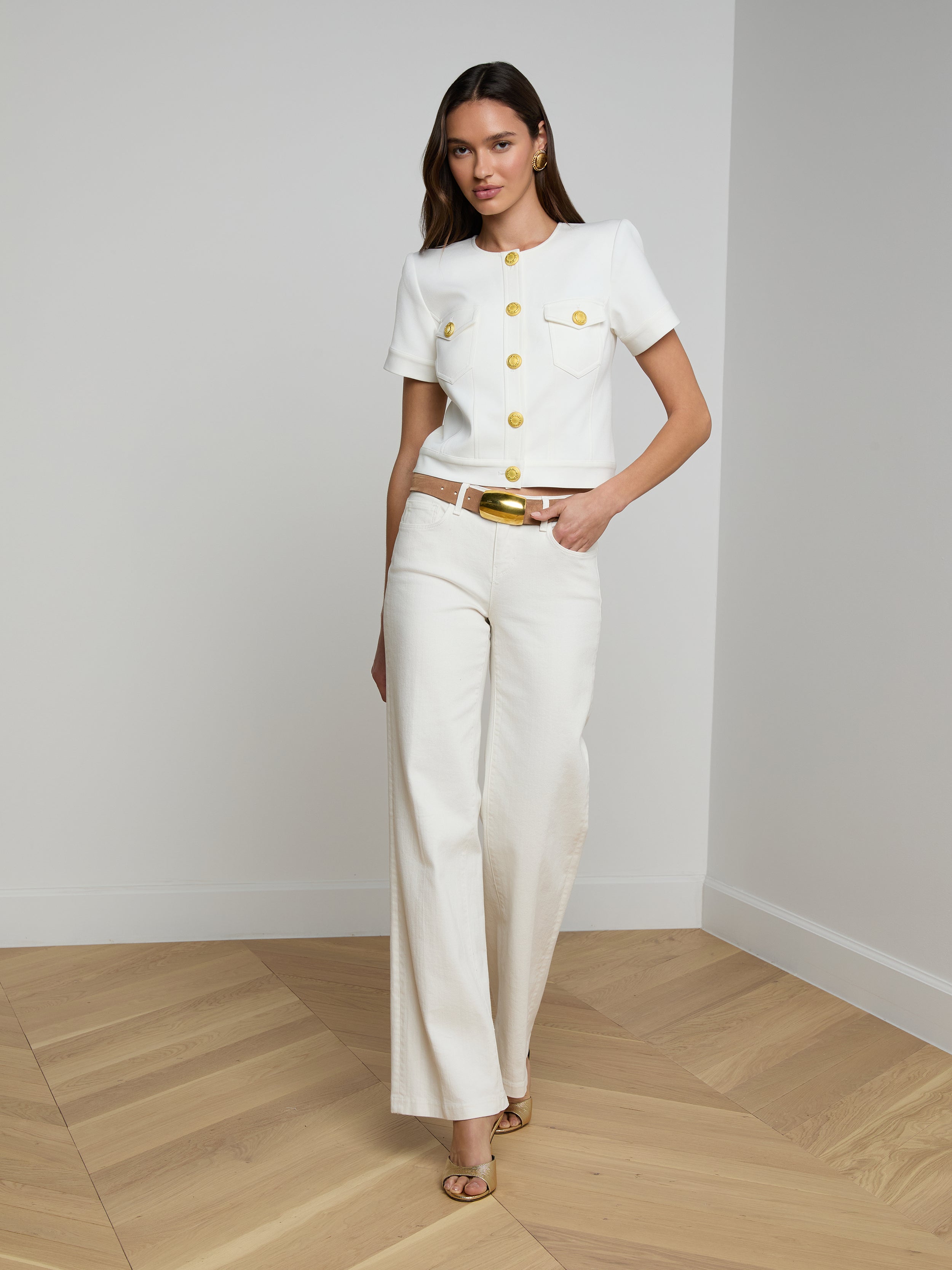 Nawa Shirt Jacket In White