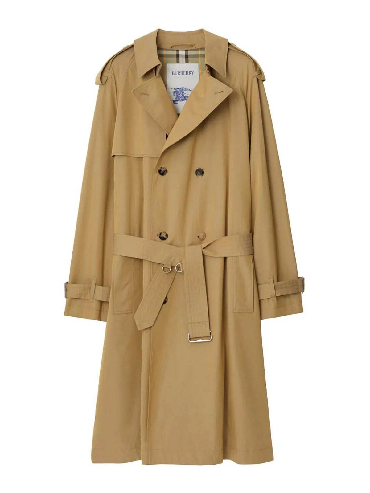 Long garbadine trench coat - Neutrals