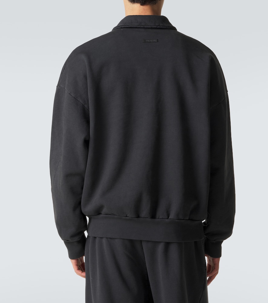 Cotton jersey half-zip sweatshirt