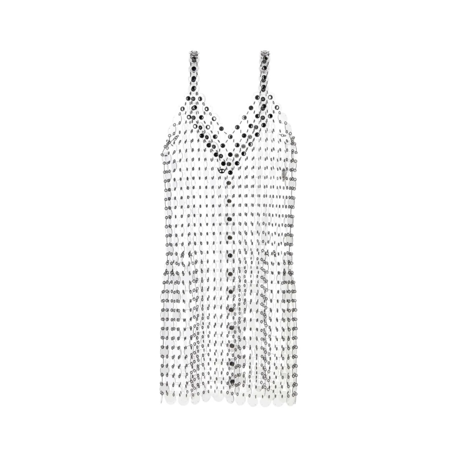 Ladies Transparent Circle Disc Minidress