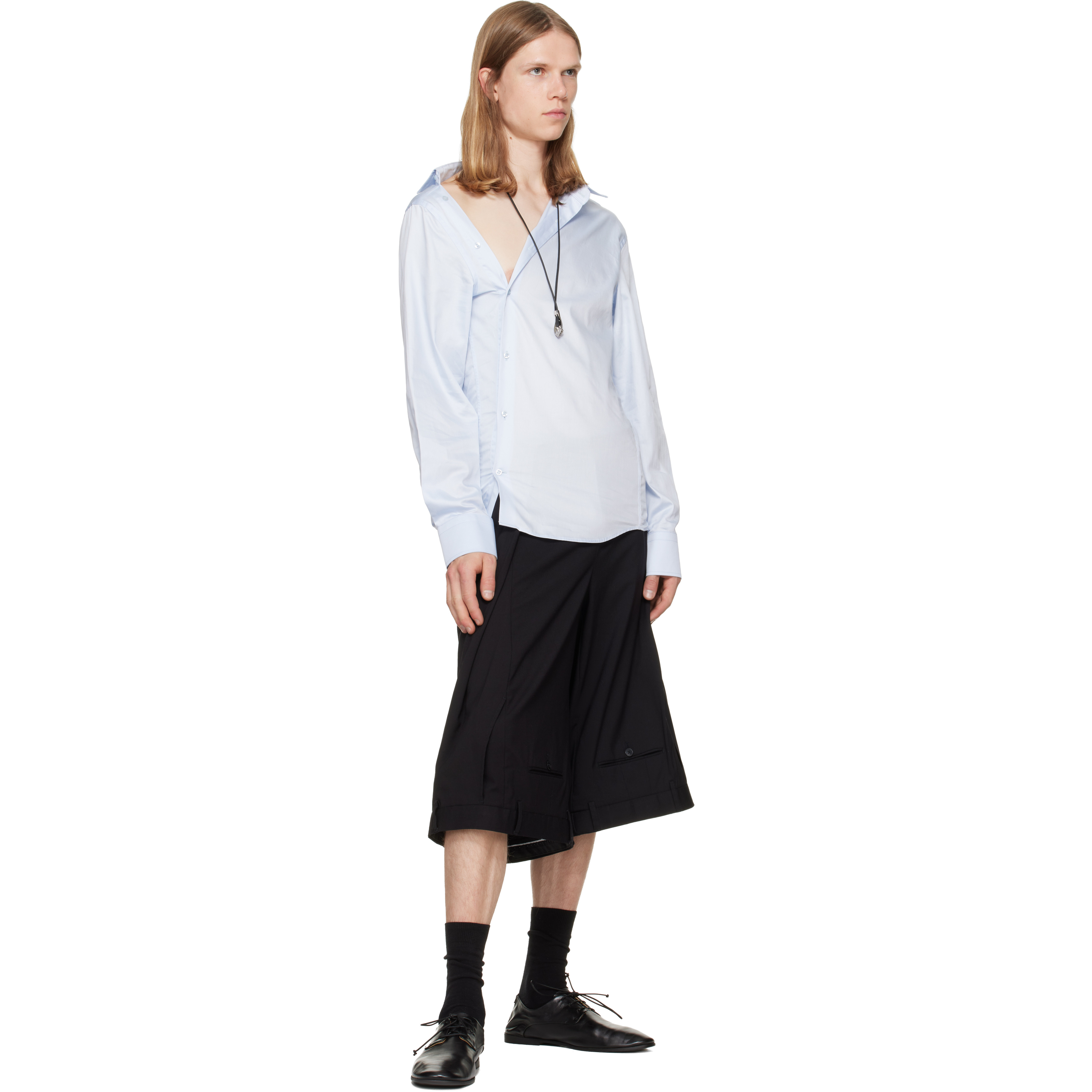 Blue Asymmetric Shirt
