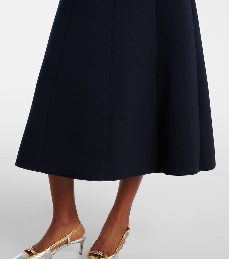 Brunate paneled midi skirt