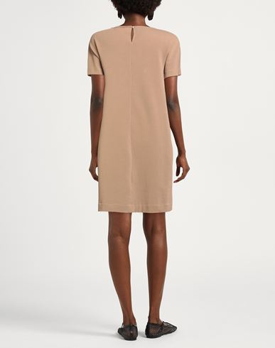 Woman Mini dress Camel Size 10 Cotton, Lycra