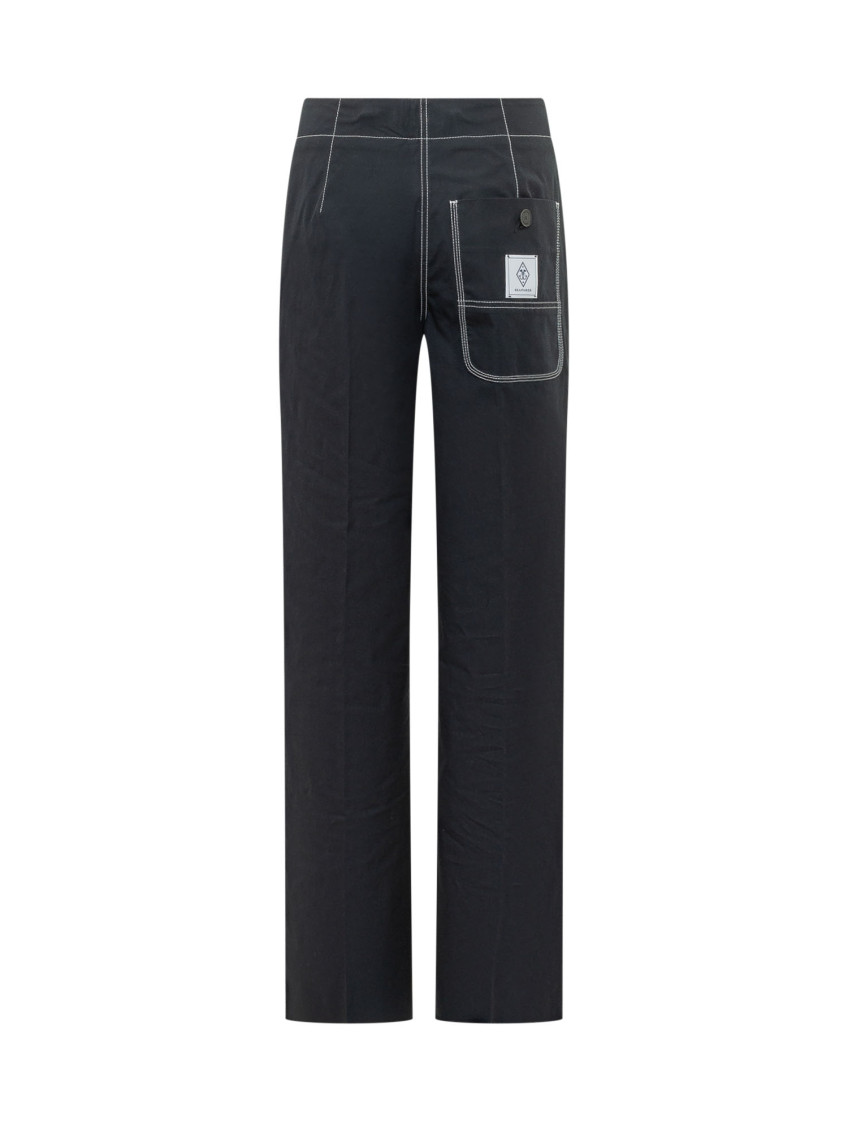 Black Straight Flat Front Pants