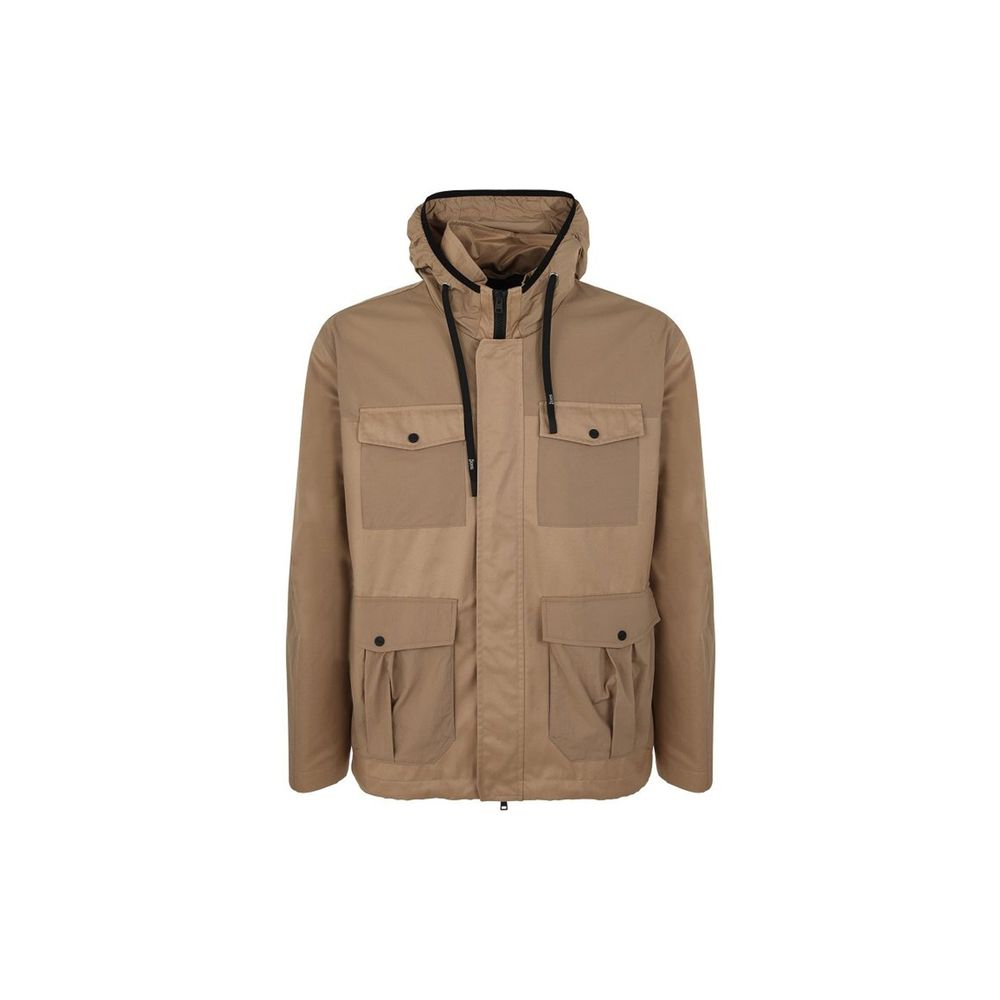Cotton Shell Jacket — Brown