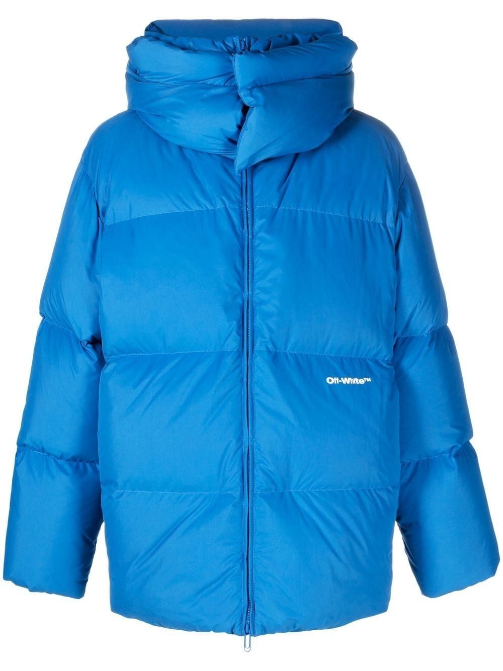 Logo-print padded jacket - PEACOCK WHITE