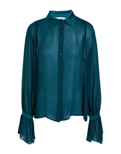Woman Shirt Deep teal Size M Viscose