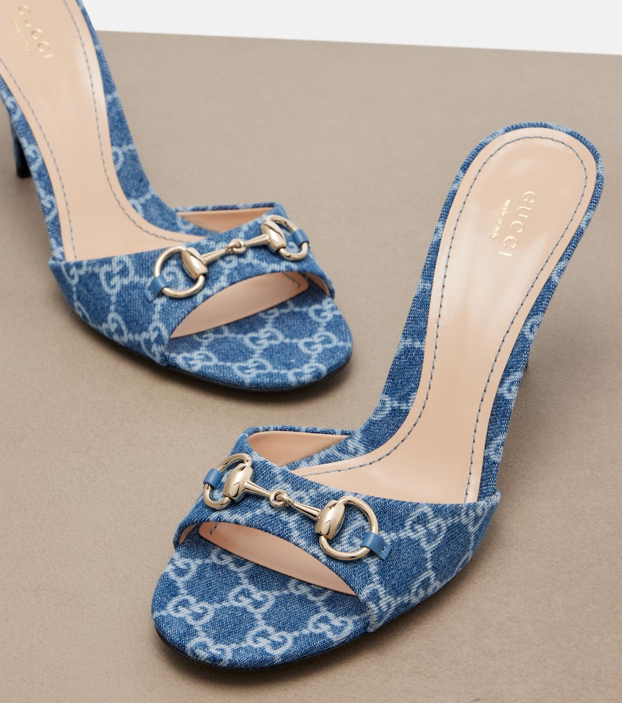 Erin Horsebit GG denim mules