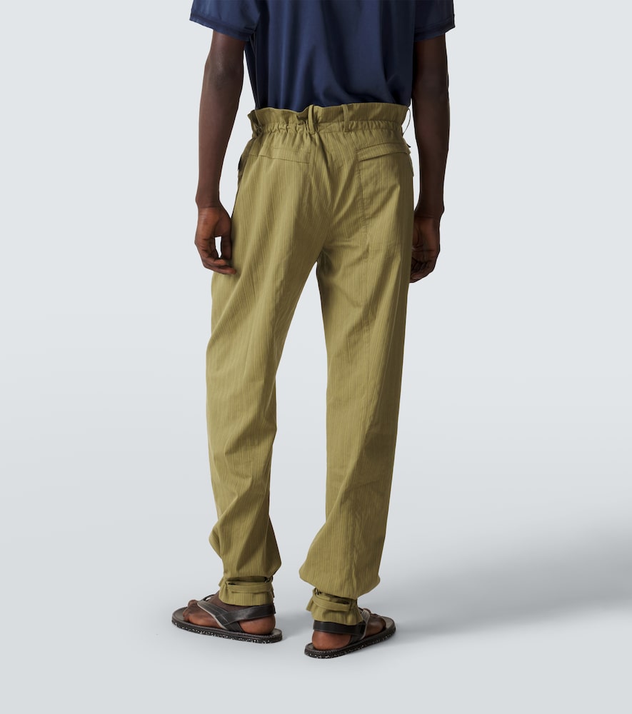 Egreta striped cotton-blend tapered pants