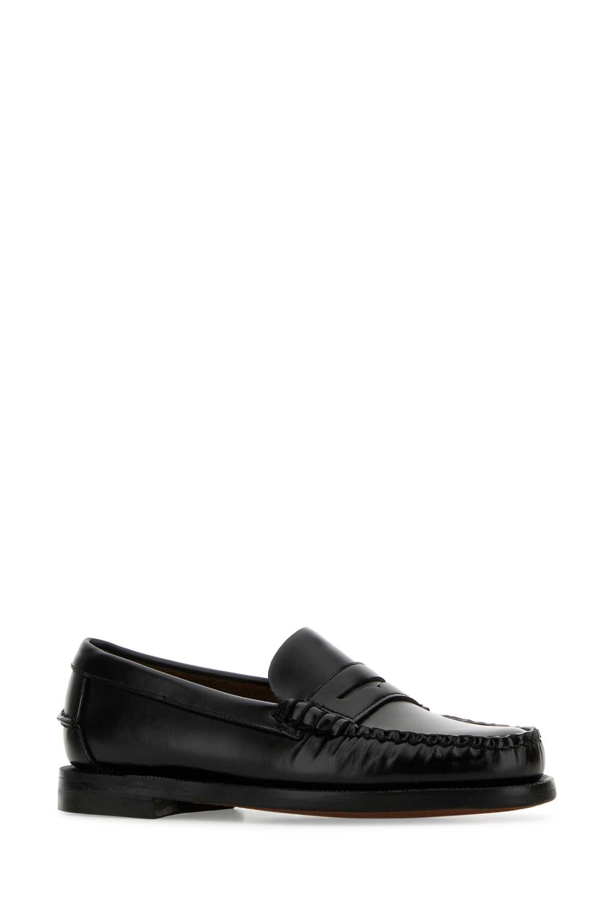 Sebago Black Leather Classic Dan Loafer