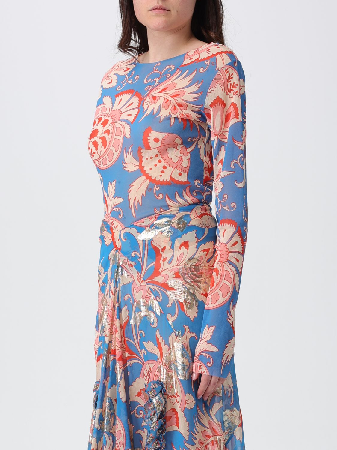 Top Woman color Gnawed Blue