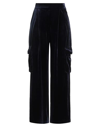 Woman Pants Navy Size M Polyester, Elastane