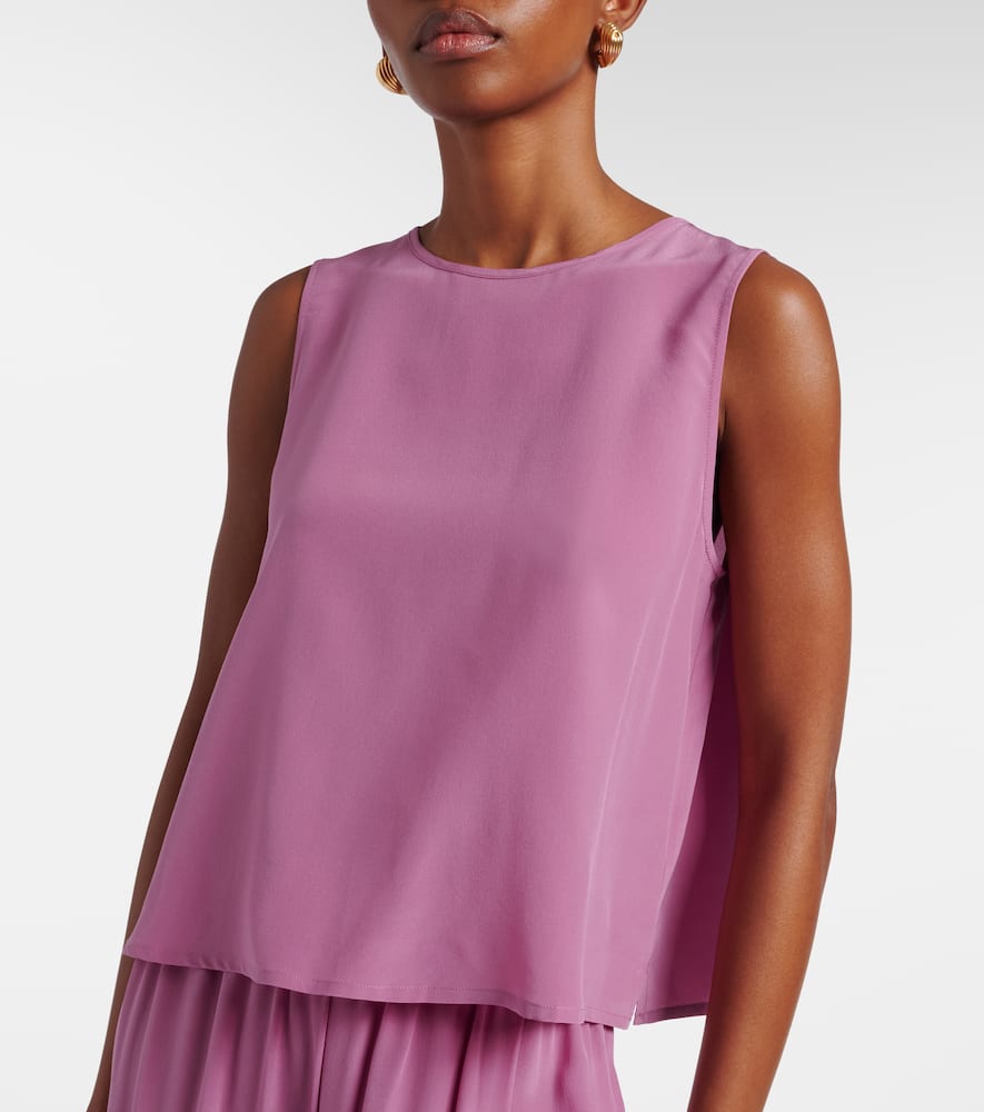 Sofia silk crêpe tank top