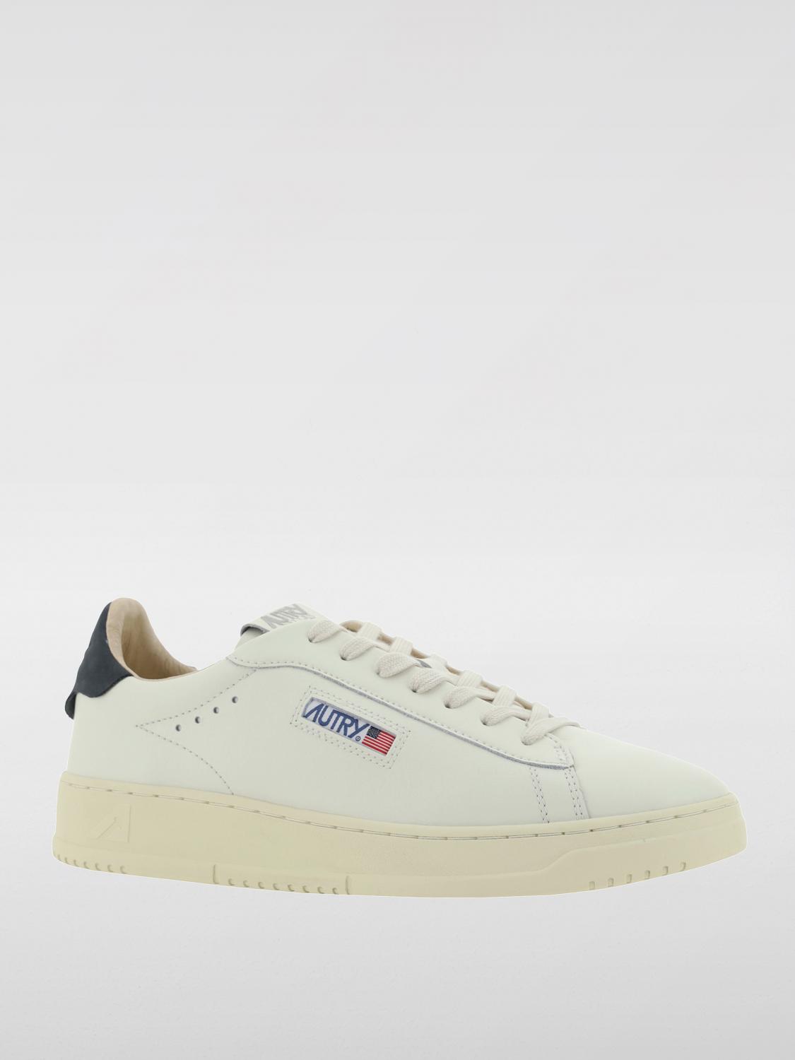 Logo-appliqué leather sneakers - White