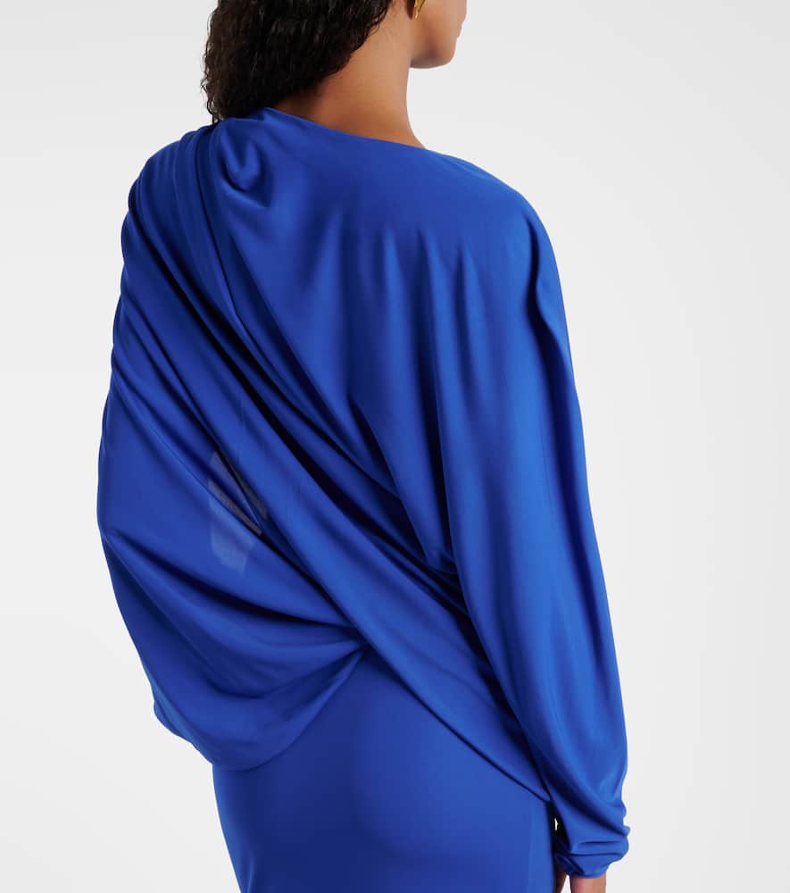 Encased Nature draped jersey gown