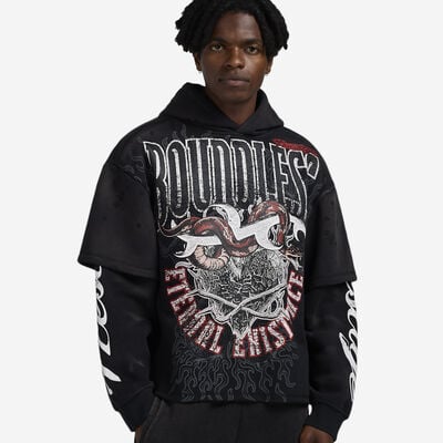 Men's Boundless Fleece Hoodie in Black