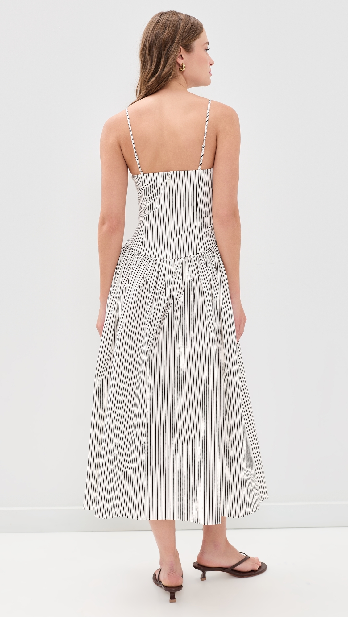 O. p.t Ava Dress Cream Brown Stripe