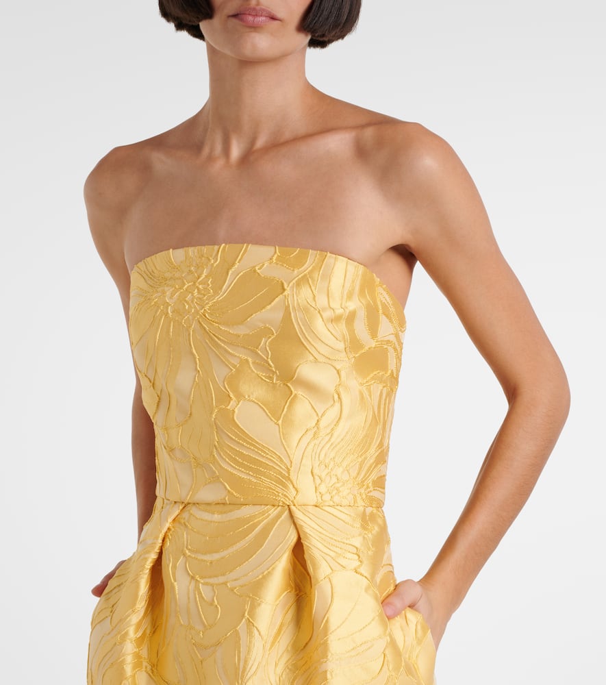 Floral jacquard cocktail dress