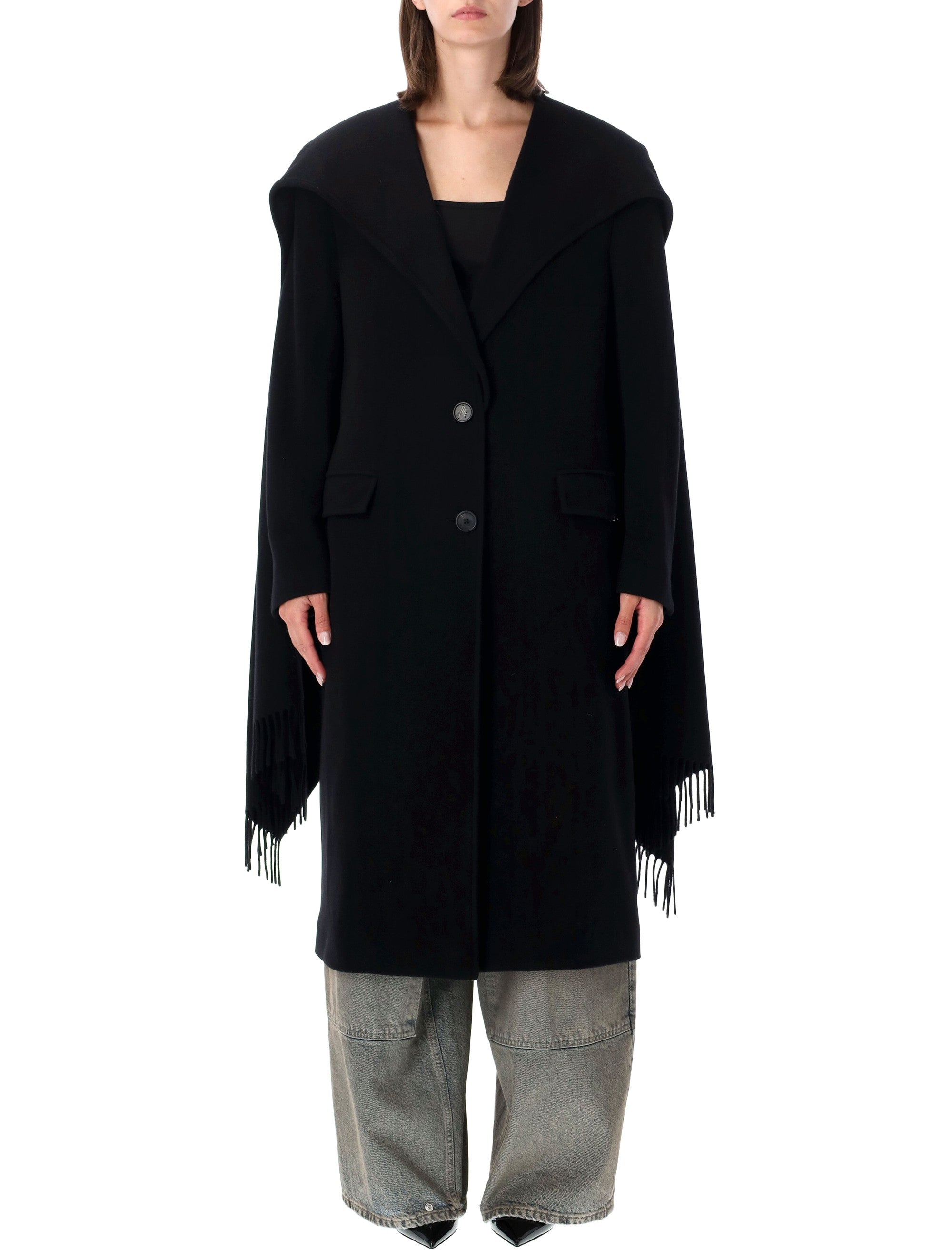 Women's Wool-Blend Coat with Viscose Lining
