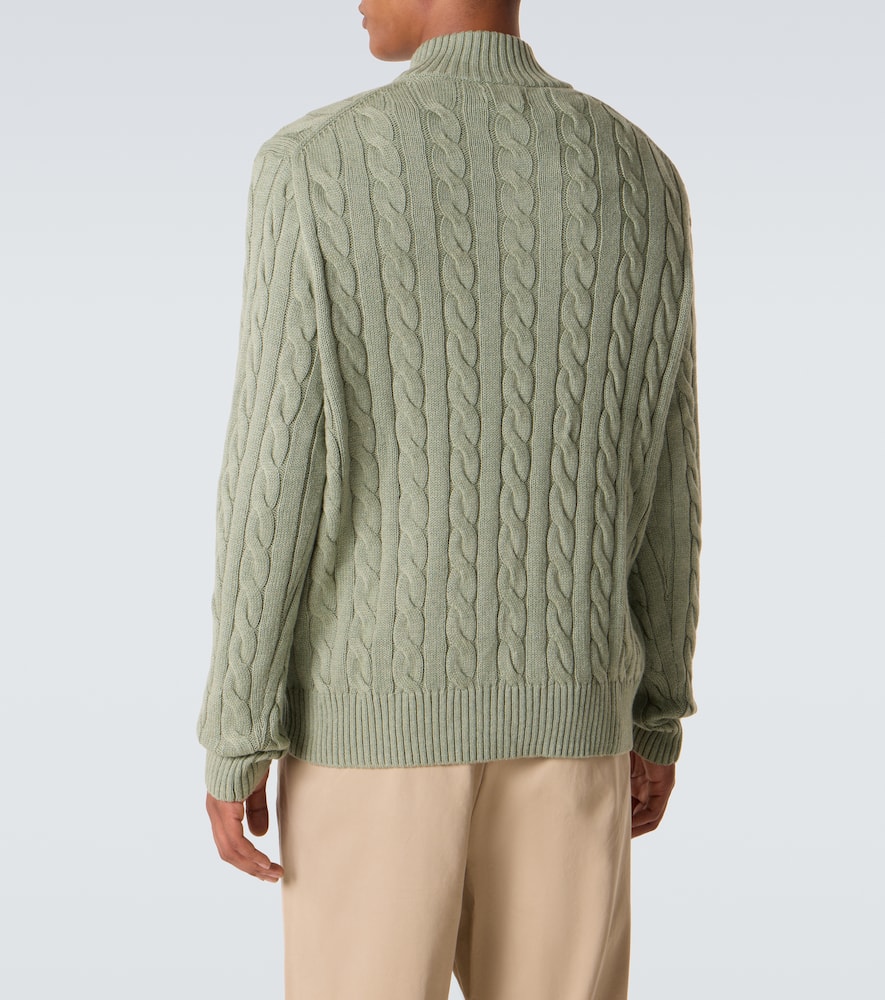Cable-knit cotton sweater