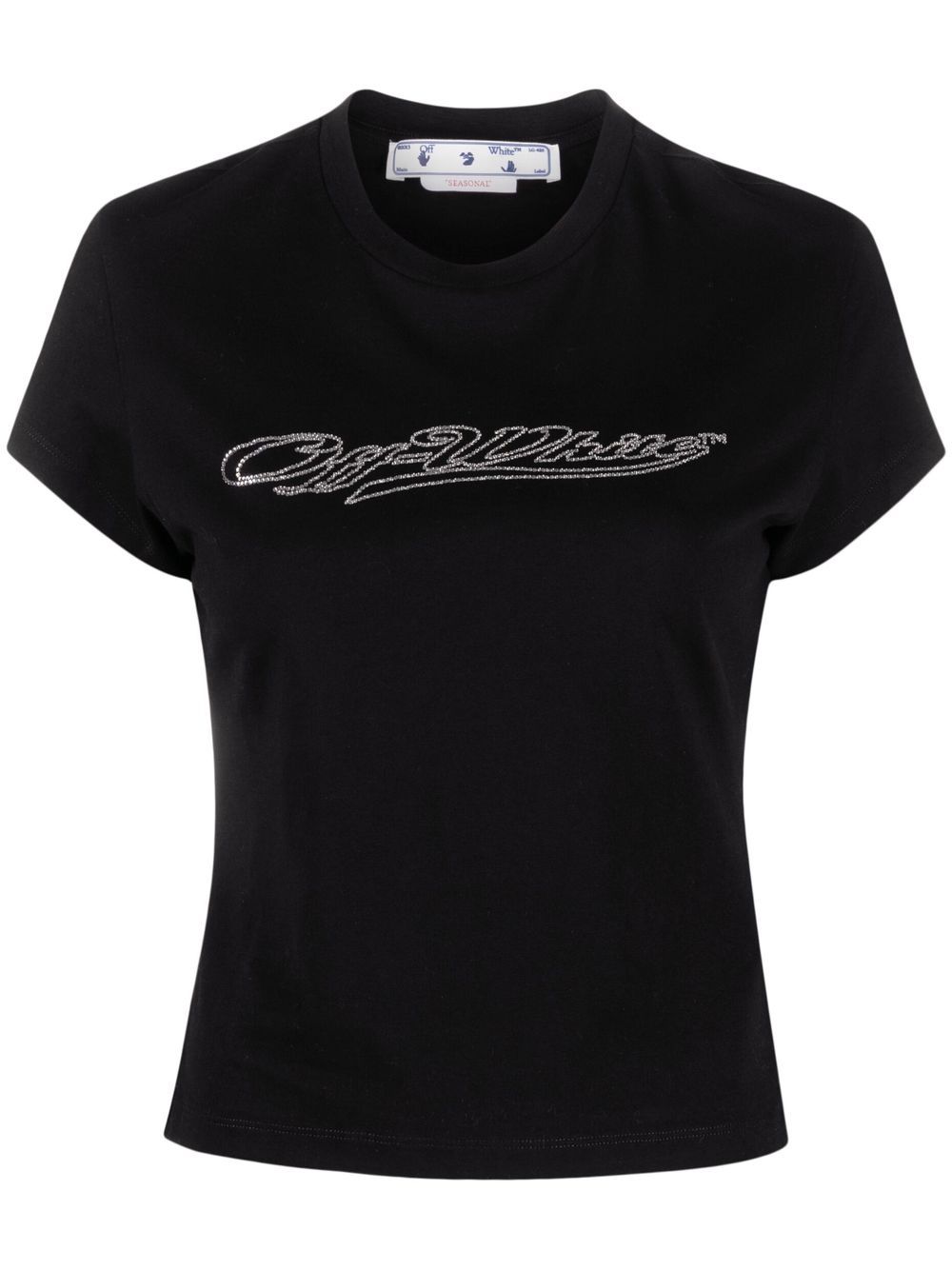 Bling logo-print short-sleeve T-shirt - Black