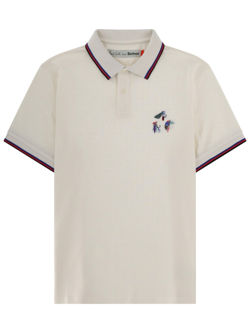 Off White Shirt Collar Polo