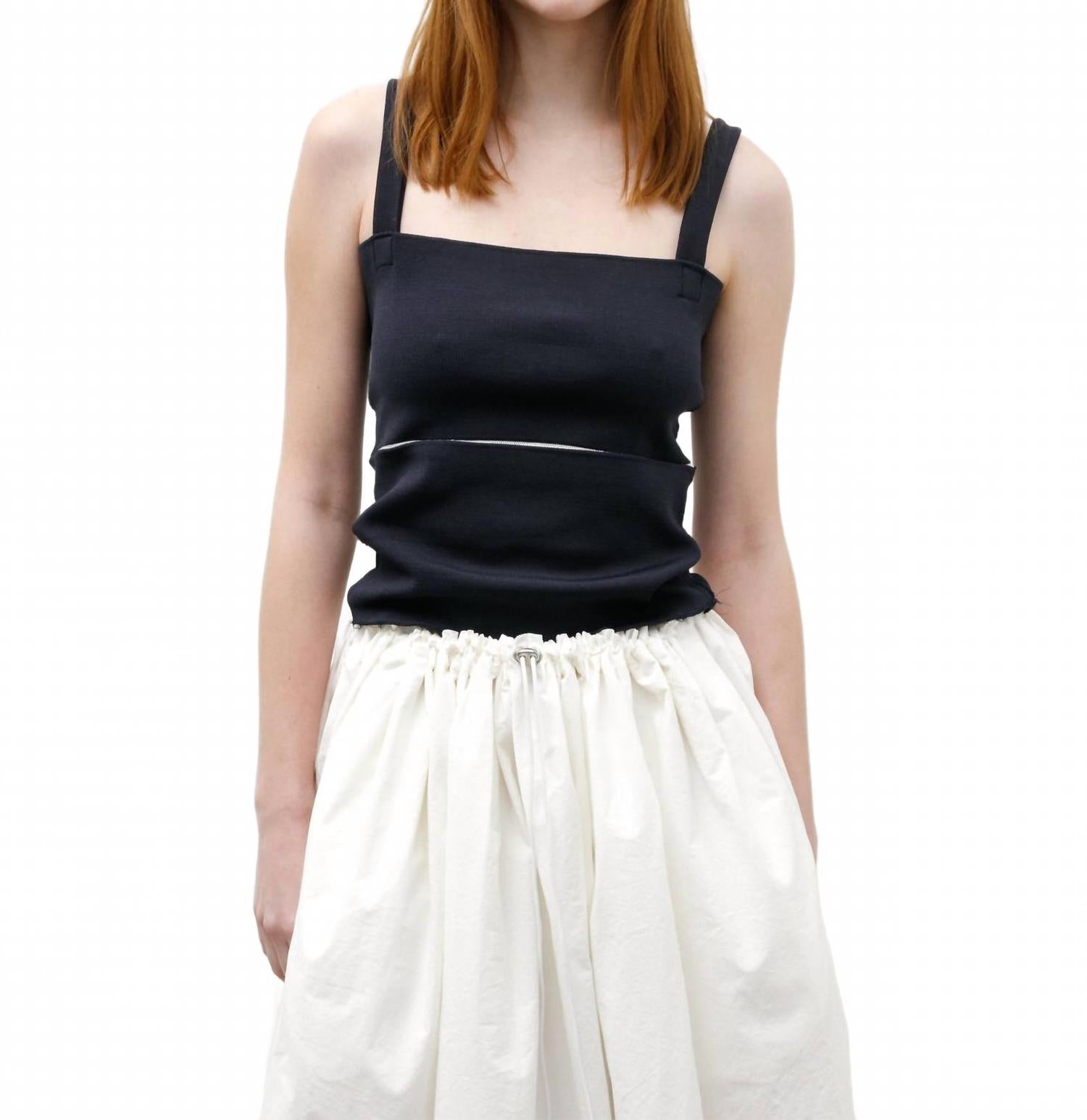 Linked Rib Dress In Navy