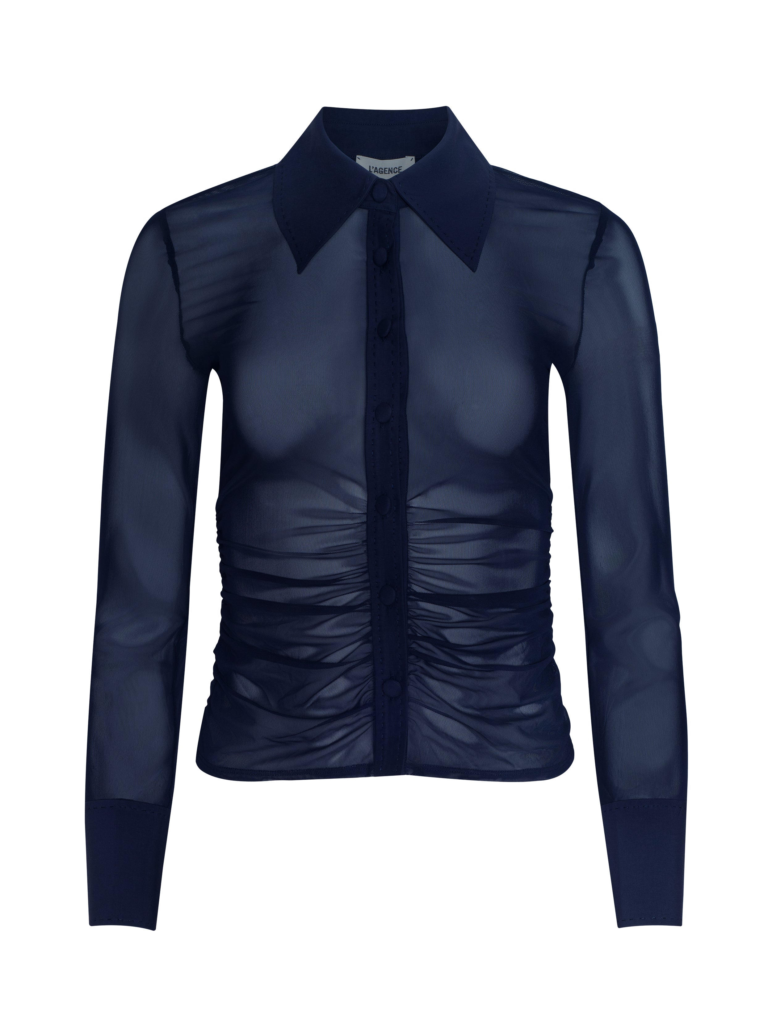 Isola Mesh Blouse In Midnight