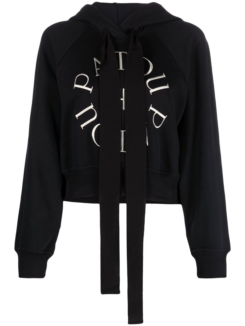 Cropped logo hoodie - Black