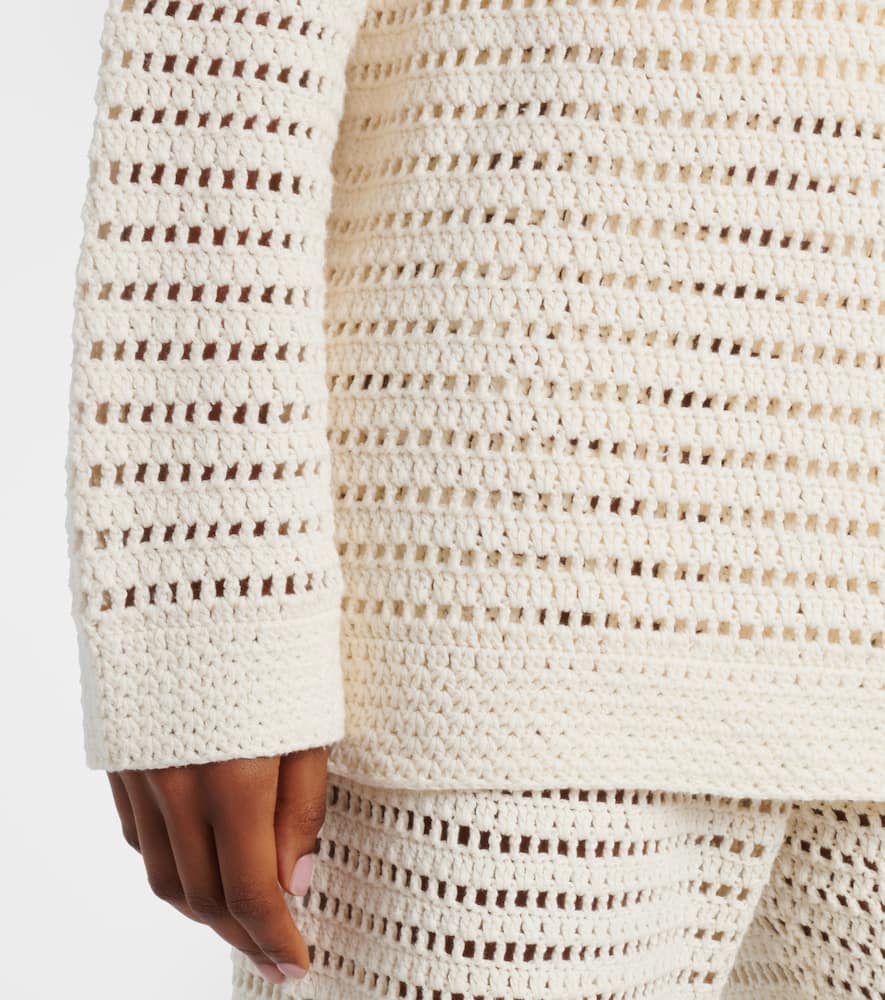 Lucy crochet cotton sweater