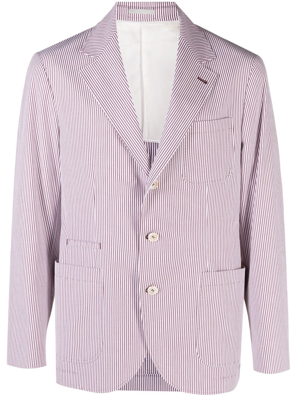 Single-breasted tailored blazer - White