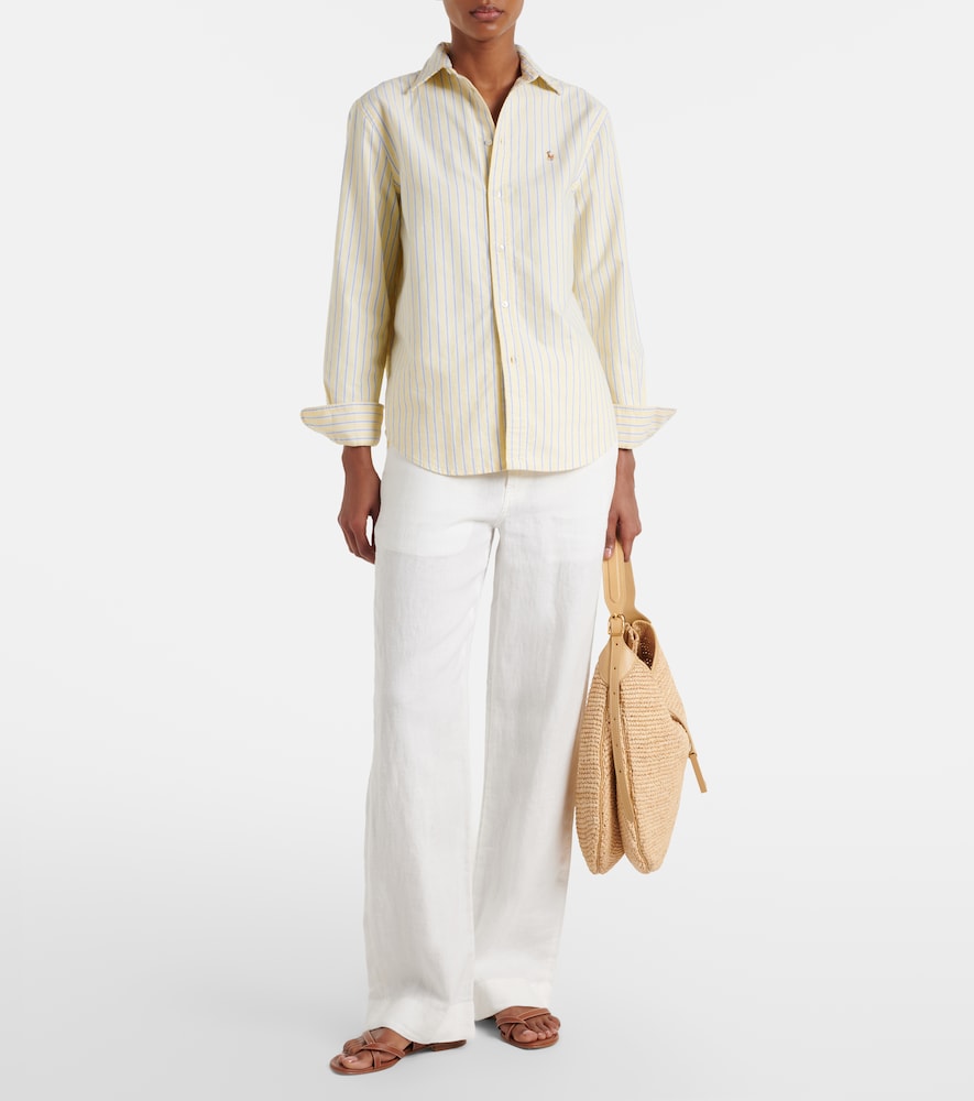 Linen wide-leg pants
