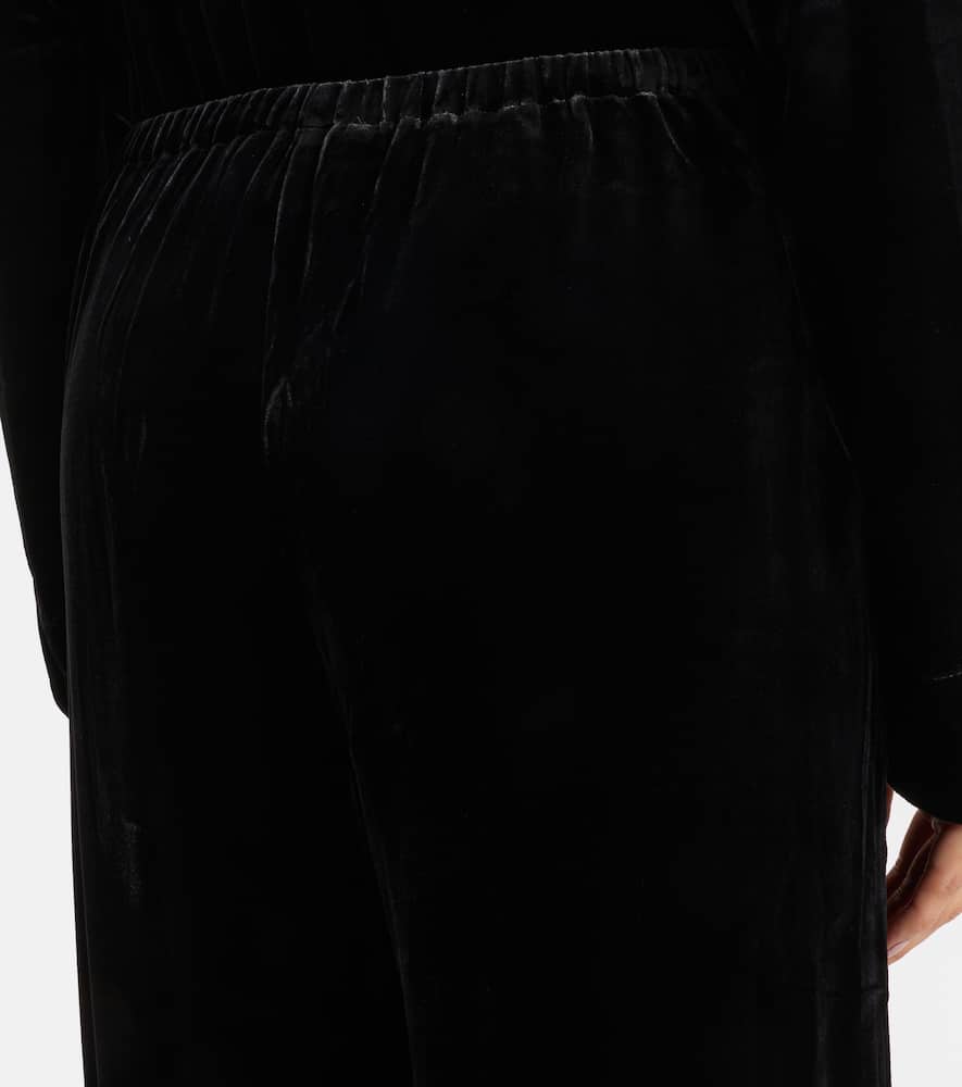 Austin velvet wide-leg pants