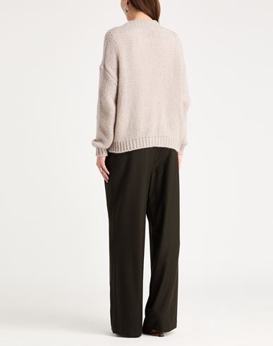 Woman Cardigan Taupe Size M Baby alpaca wool, Polyamide, Wool