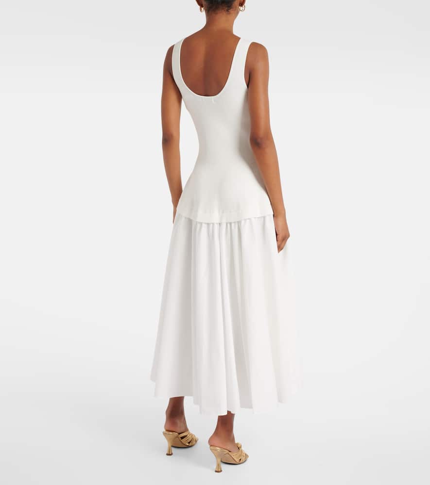 Jazz cotton-blend poplin midi dress