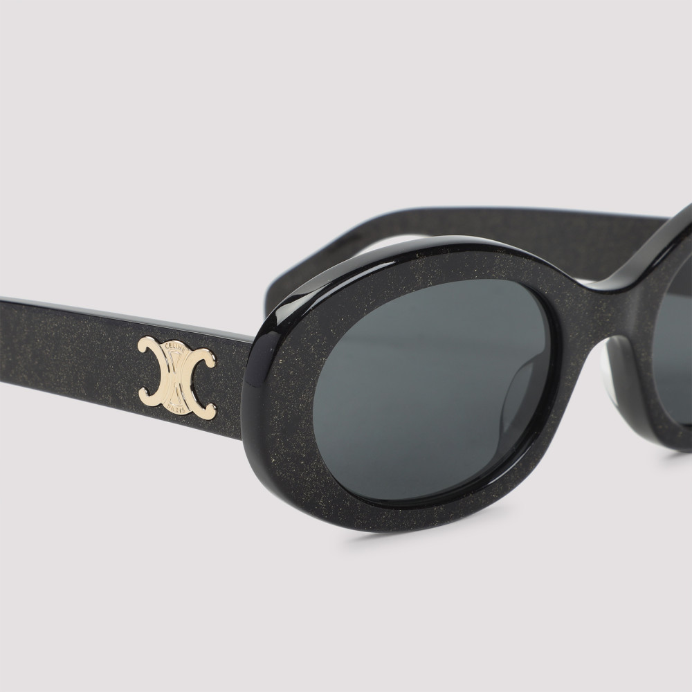 Black Oval Logo Sunglasses
