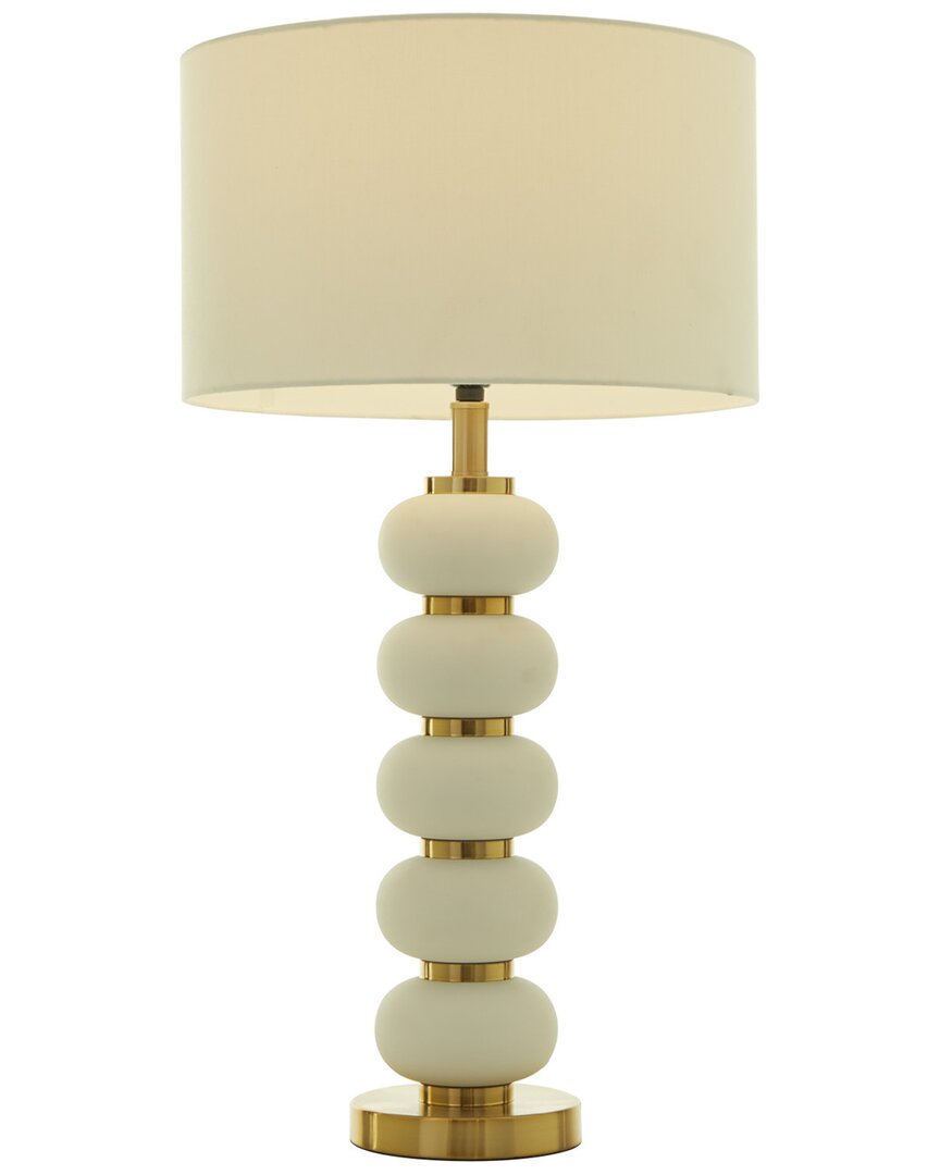 Contemporary Metal White Table Lamp