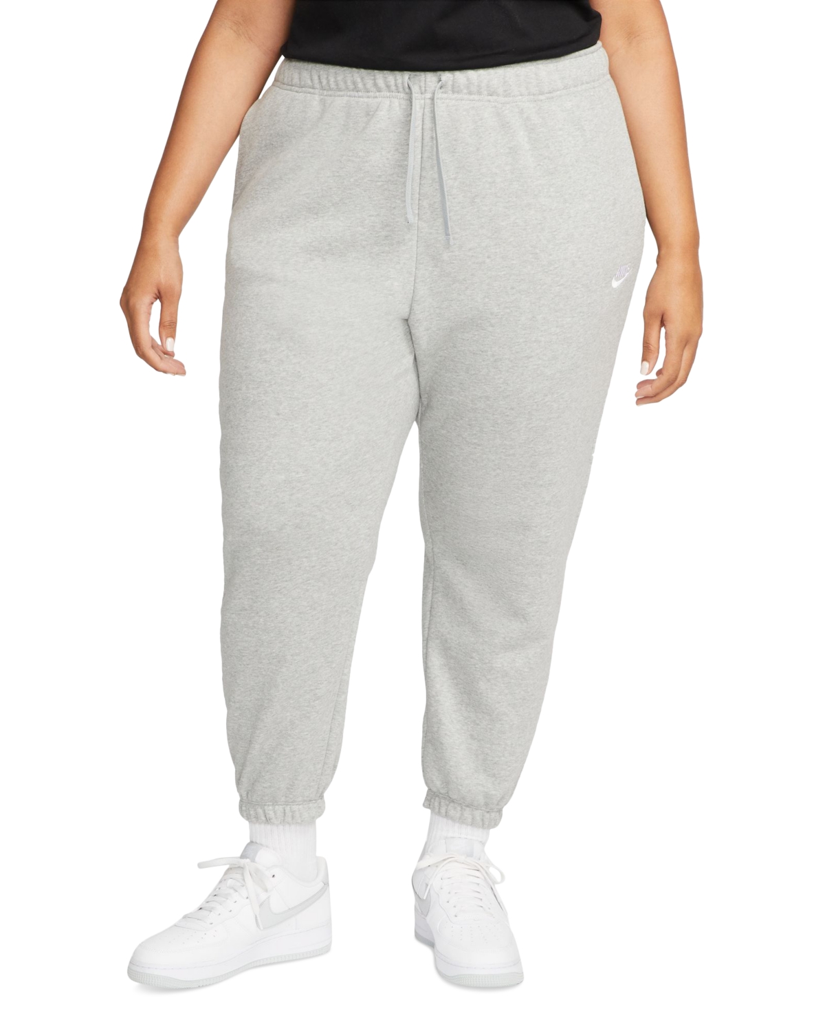 Sportswear Club Plus Size Fleece Mid-Rise Oversized Sweatpants - D Gr H/whi